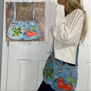 Y2K Jean shorts purse garden themed